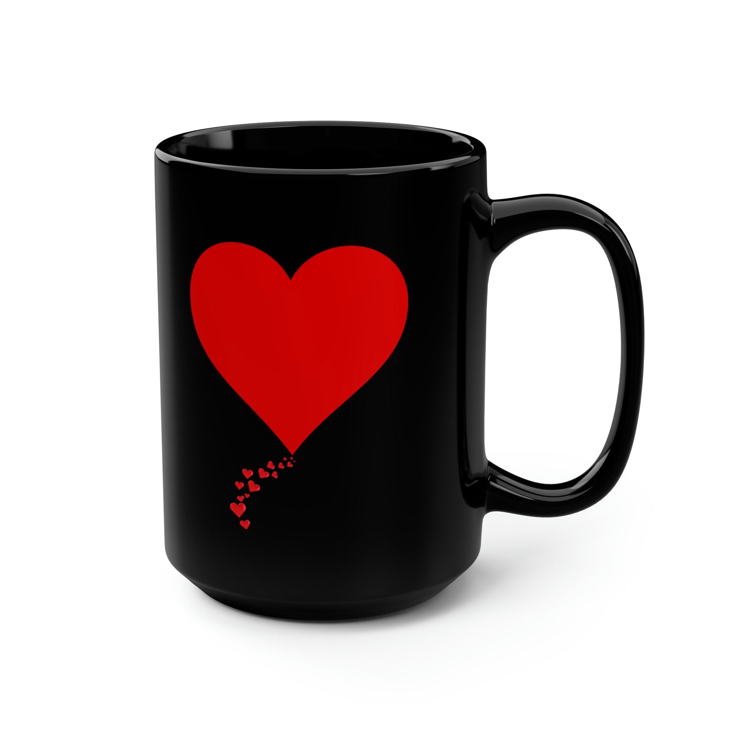 One Heart Forever Mug, 15oz Black