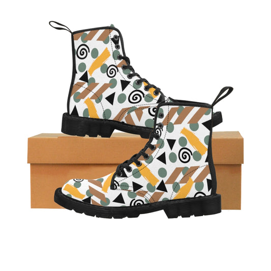 Camo Abstract Men's Canvas Boots
