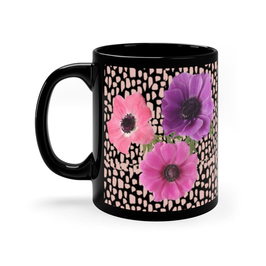 Anemones 11oz Mug - Black