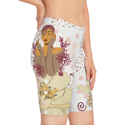 Woman in Wine Women's Bike Shorts