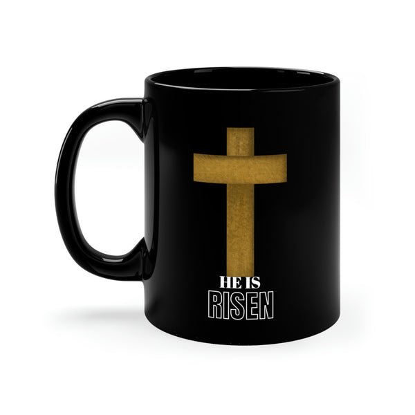Easter Mug for Gift for Palm Sunday Cross - 11 oz Black