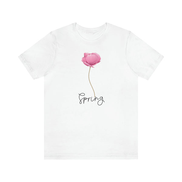 Flower T Shirt for Women Pink Flower Shirt Gift for Spring for Ladies Spring Flower Shirt
