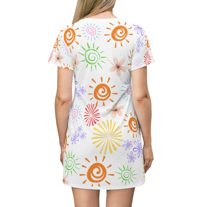 Confetti T-Shirt Dress - White