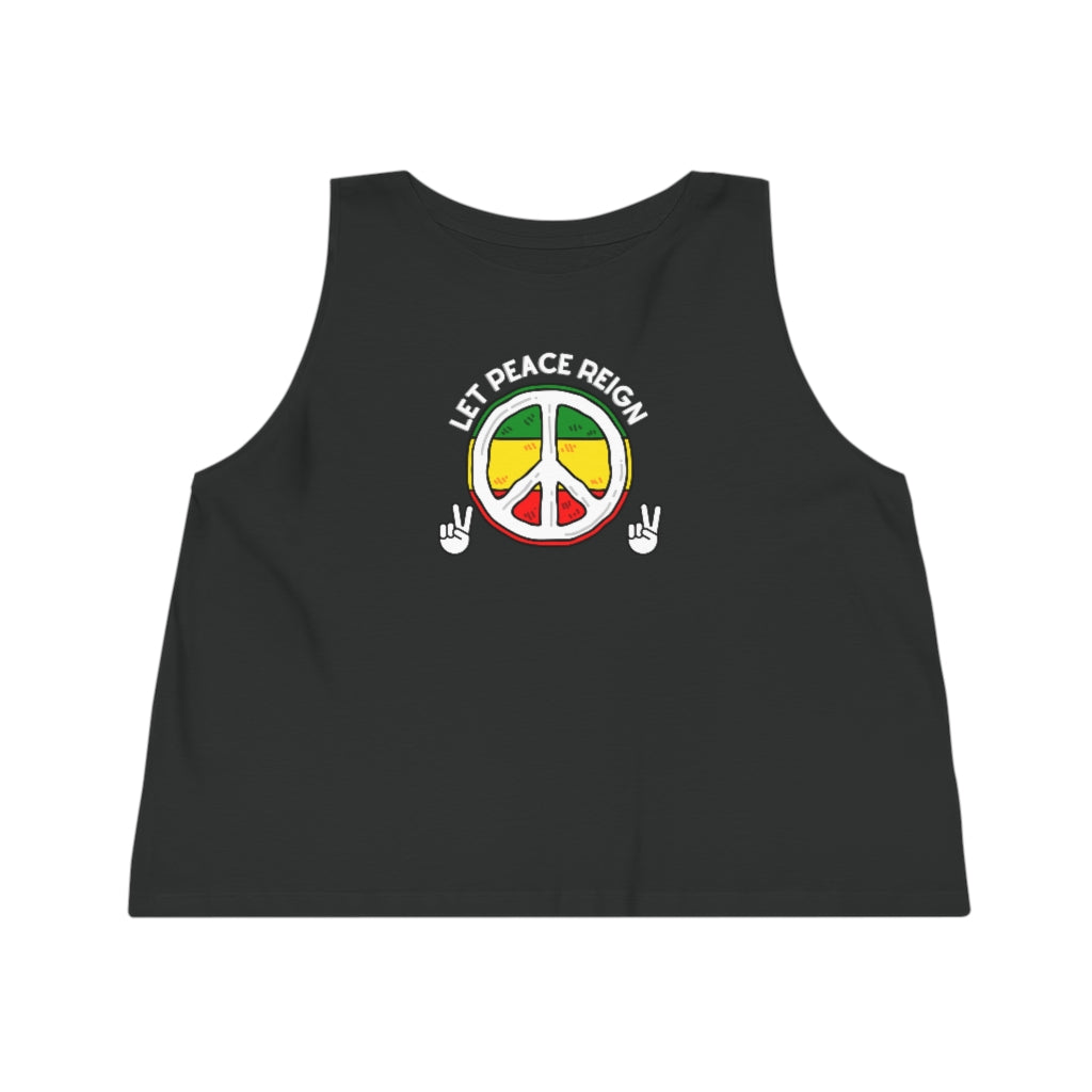 Let Peace Reign Cropped Tank Top