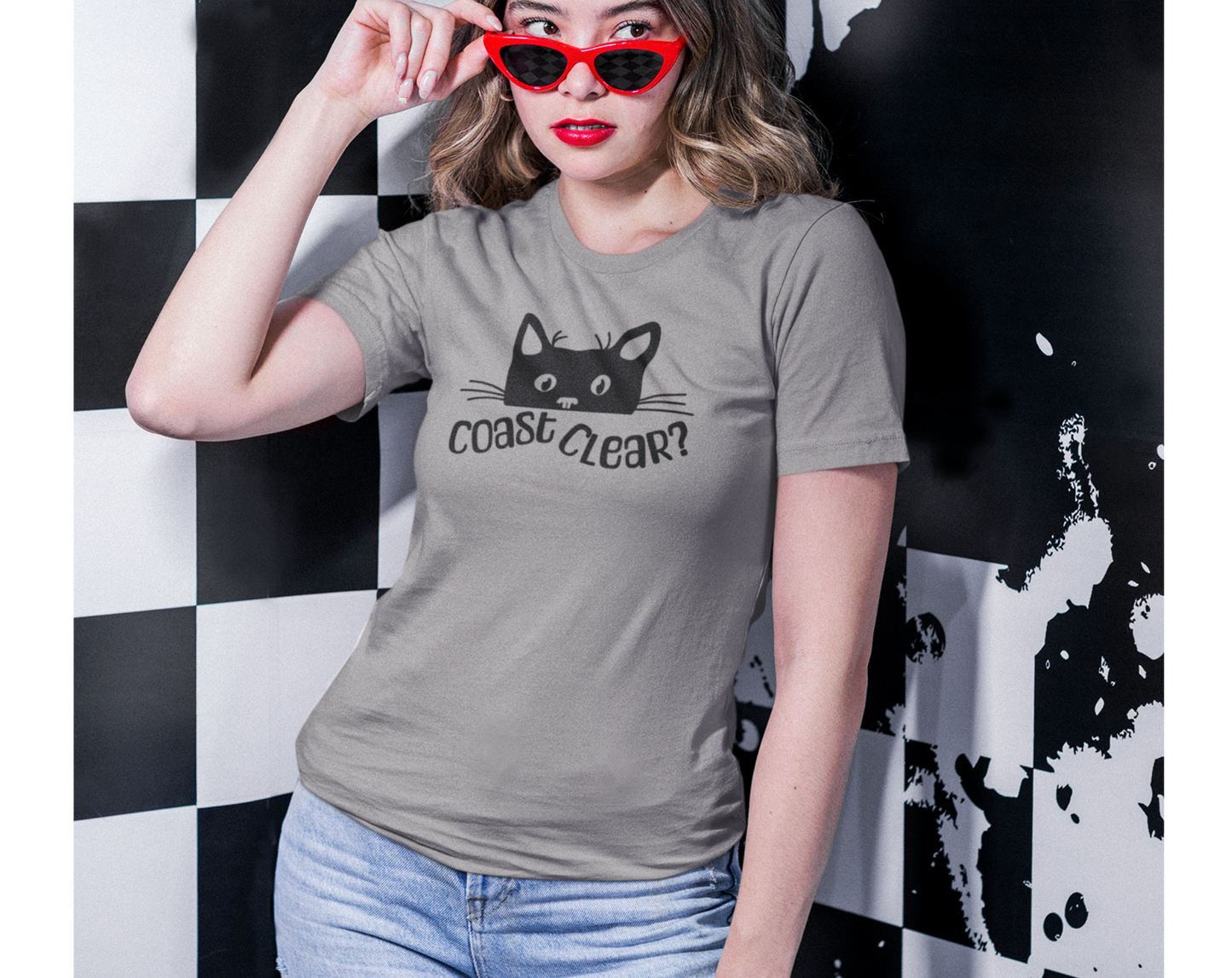 Black Cat TShirt, Cat Lover TShirt, Gift for Cat Lover, Cute Cat Mom Shirt, Cat Dad Tshirt, Funny Cat T Shirt, Playful Cat TShirt, Cat Shirt