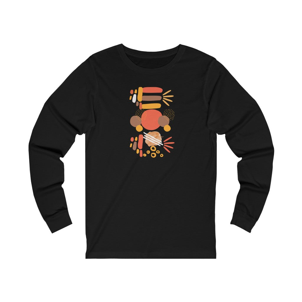 Earthy Tones Abstract Unisex Jersey Long Sleeve Tee