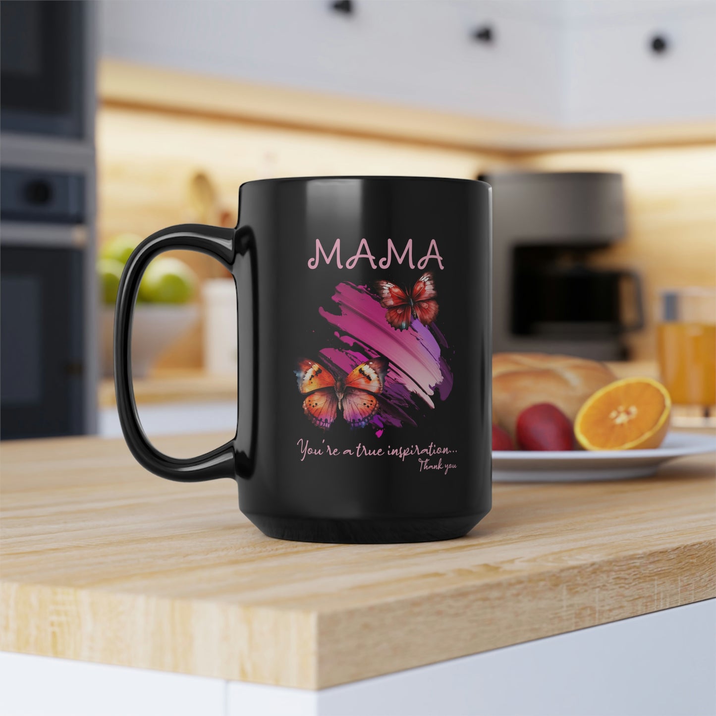 Gift for Mama Mug with Butterflies Gift for Mothers Day for Moms and Coffee Lovers Gift for Butterfly Lovers