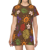 Confetti T-Shirt Dress - Dark Brown