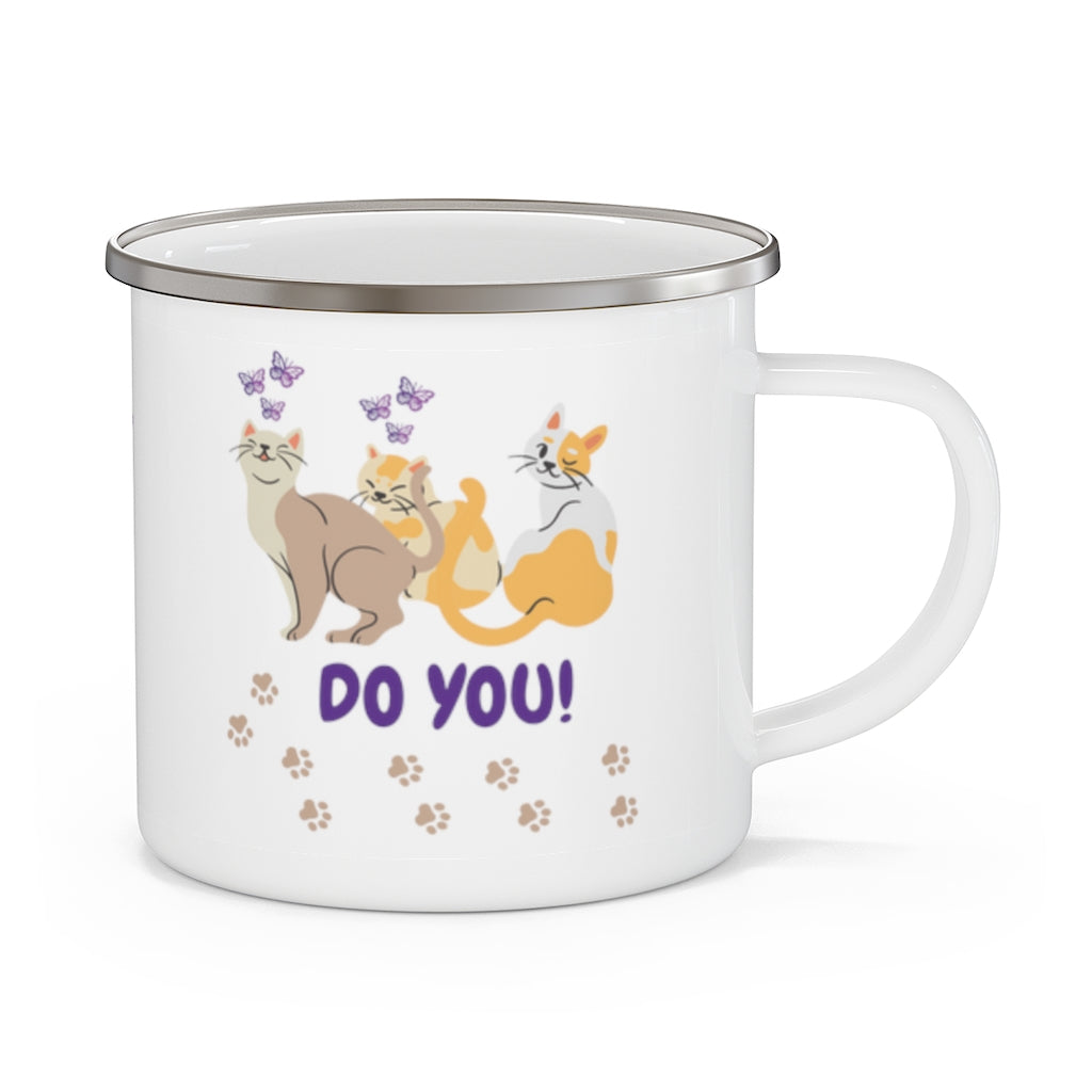Do You Enamel Camping Mug - Cat