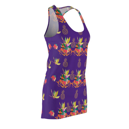 Tropical Pineapple Women's Racerback Dress - Purple