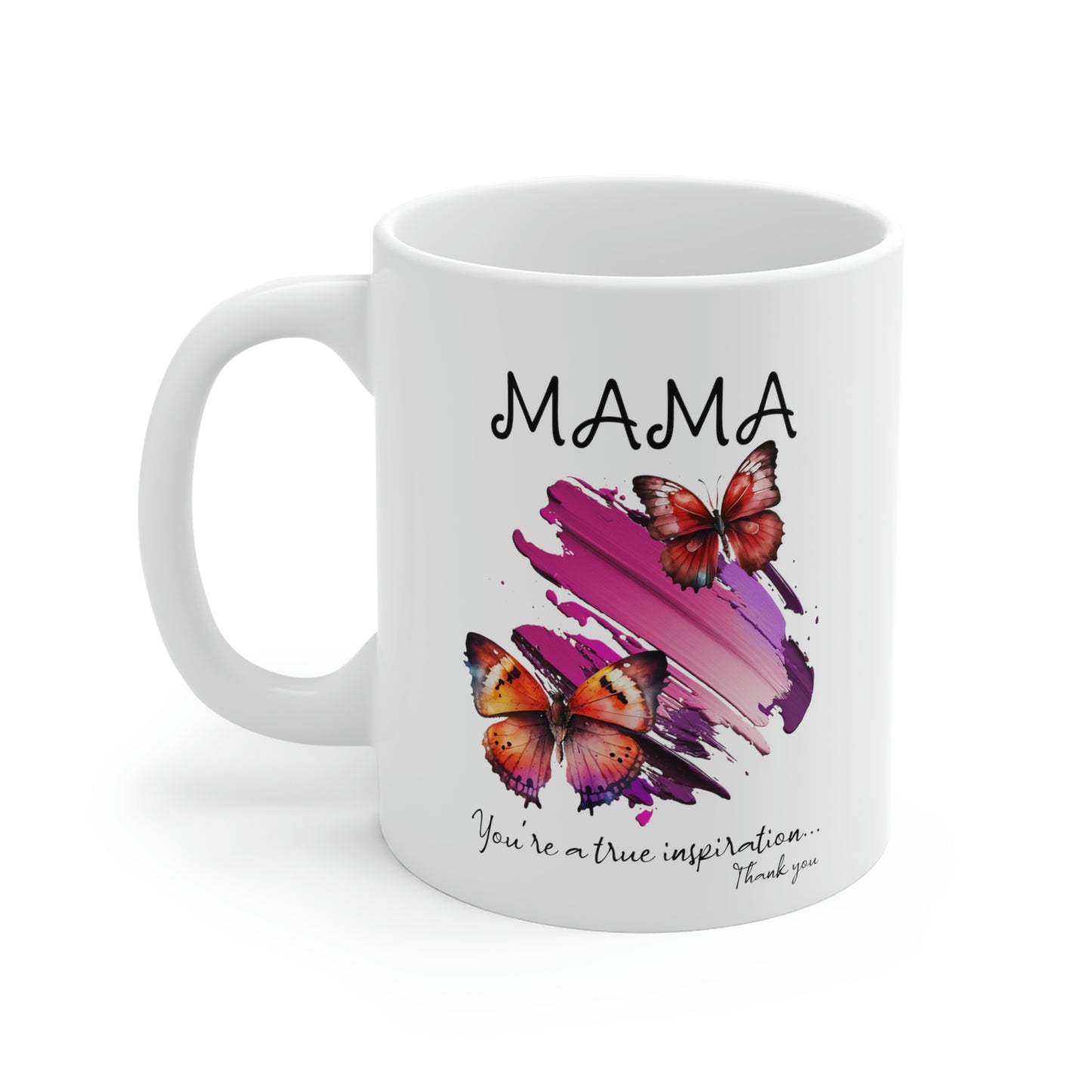 Mothers Day Mug for Gift for Mama Cup with Butterflies Gift for Mom Inspirational Love