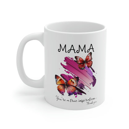 Mothers Day Mug for Gift for Mama Cup with Butterflies Gift for Mom Inspirational Love
