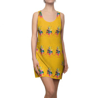 Tropical Pineapple Women's Racerback Dress -Yellow