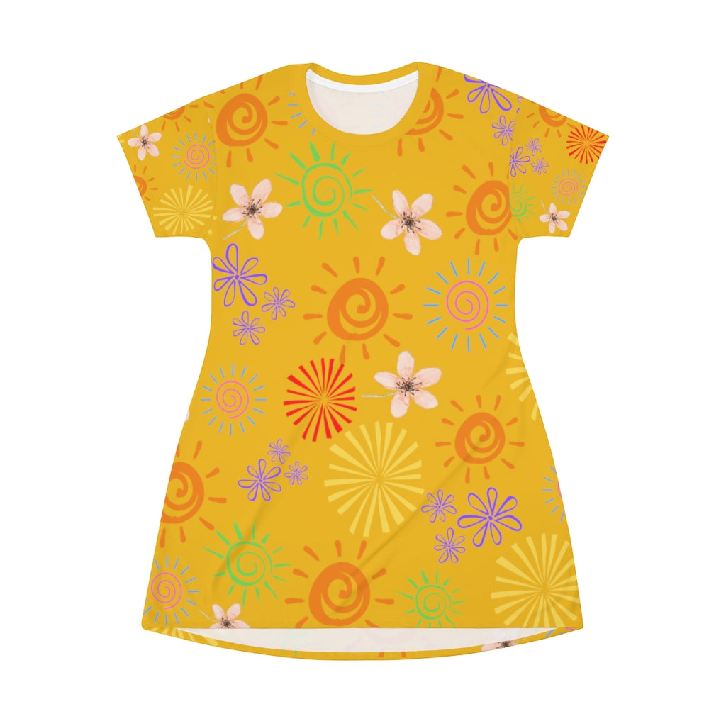 Confetti T-Shirt Dress - Yellow