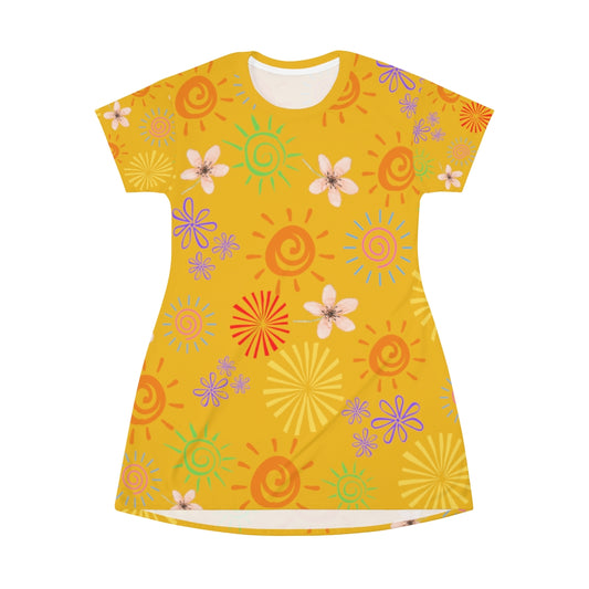 Confetti T-Shirt Dress - Yellow