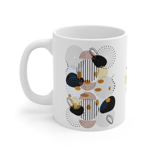 Circles, Bars, and Rocks 11oz Mug - White