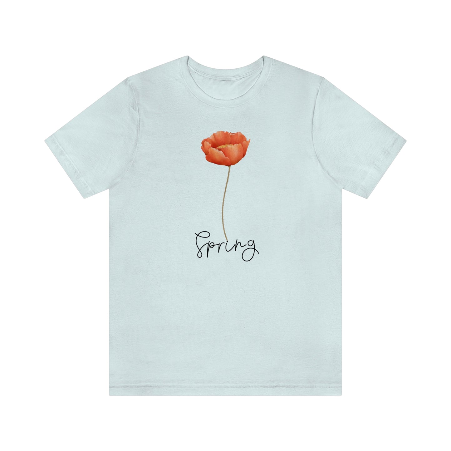 Flower T Shirt for Spring T Shirt for Women for Gift Orange Flower Ladies Spring Gift Flower Shirt