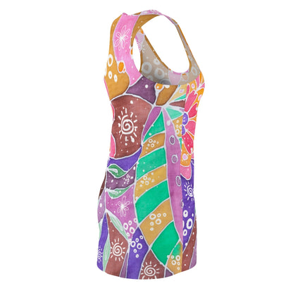 Multicolor Abstract Women's Racerback Dress