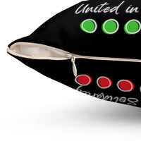 United in Solidarity Square Pillow - Black