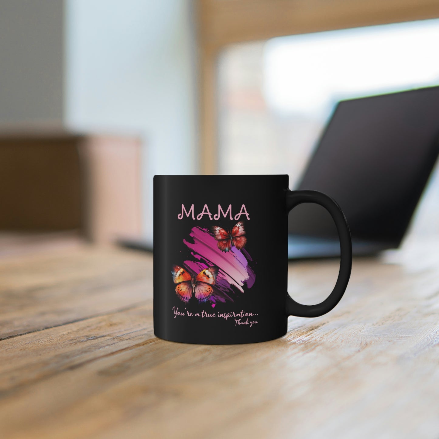 Mothers Day Gift for Mama Mug with Butterflies Gift for Mom and Coffee Lovers Gift for Butterfly Lovers