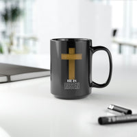 Easter Mug for Gift for Palm Sunday Cross - 15 oz Black