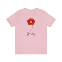 Womens Flower T Shirt for Spring Shirt Red Flower T shirt for Gift Shirt for Spring