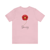 Womens Flower T Shirt for Spring Shirt Red Flower T shirt for Gift Shirt for Spring