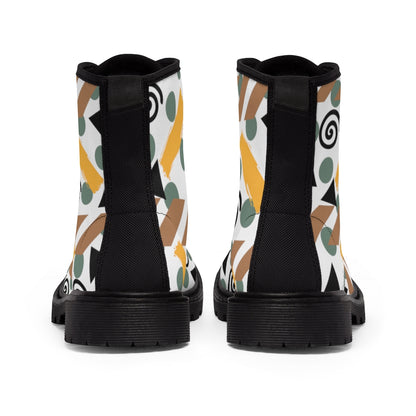 Camo Abstract Men's Canvas Boots