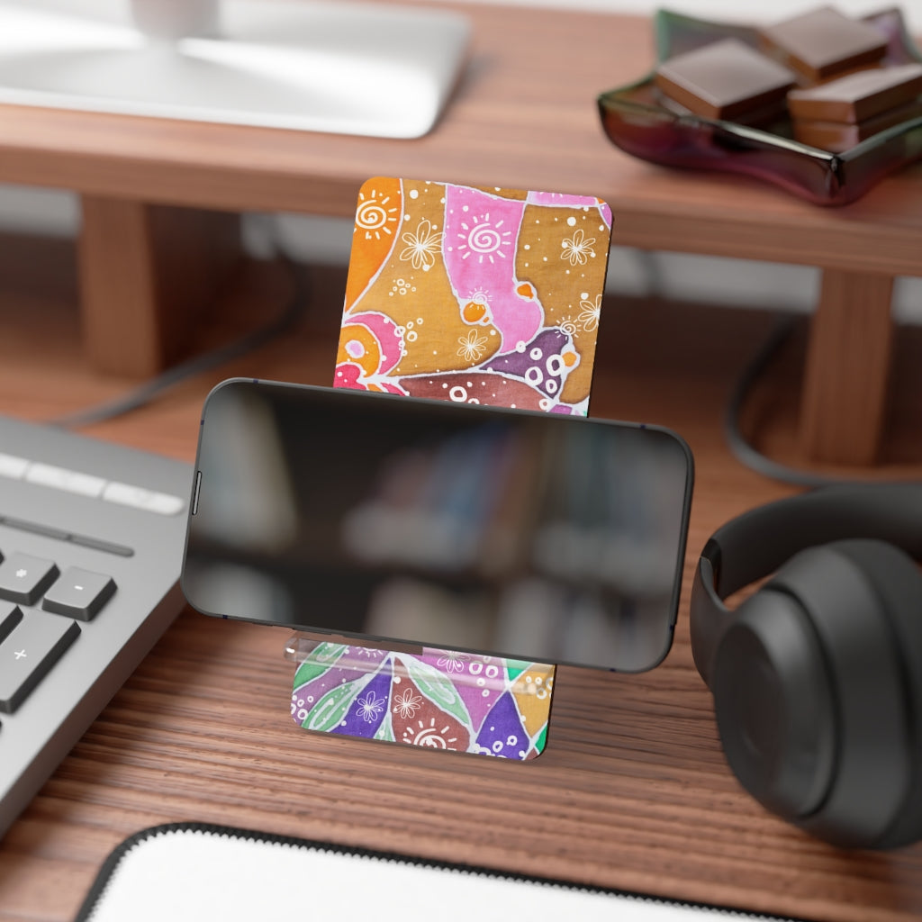 Multicolor Abstract Mobile Phone Stand