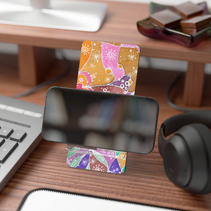 Multicolor Abstract Mobile Phone Stand