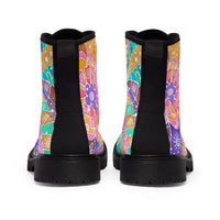 Multicolor Abstract Women's Boots