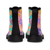 Multicolor Abstract Women's Boots