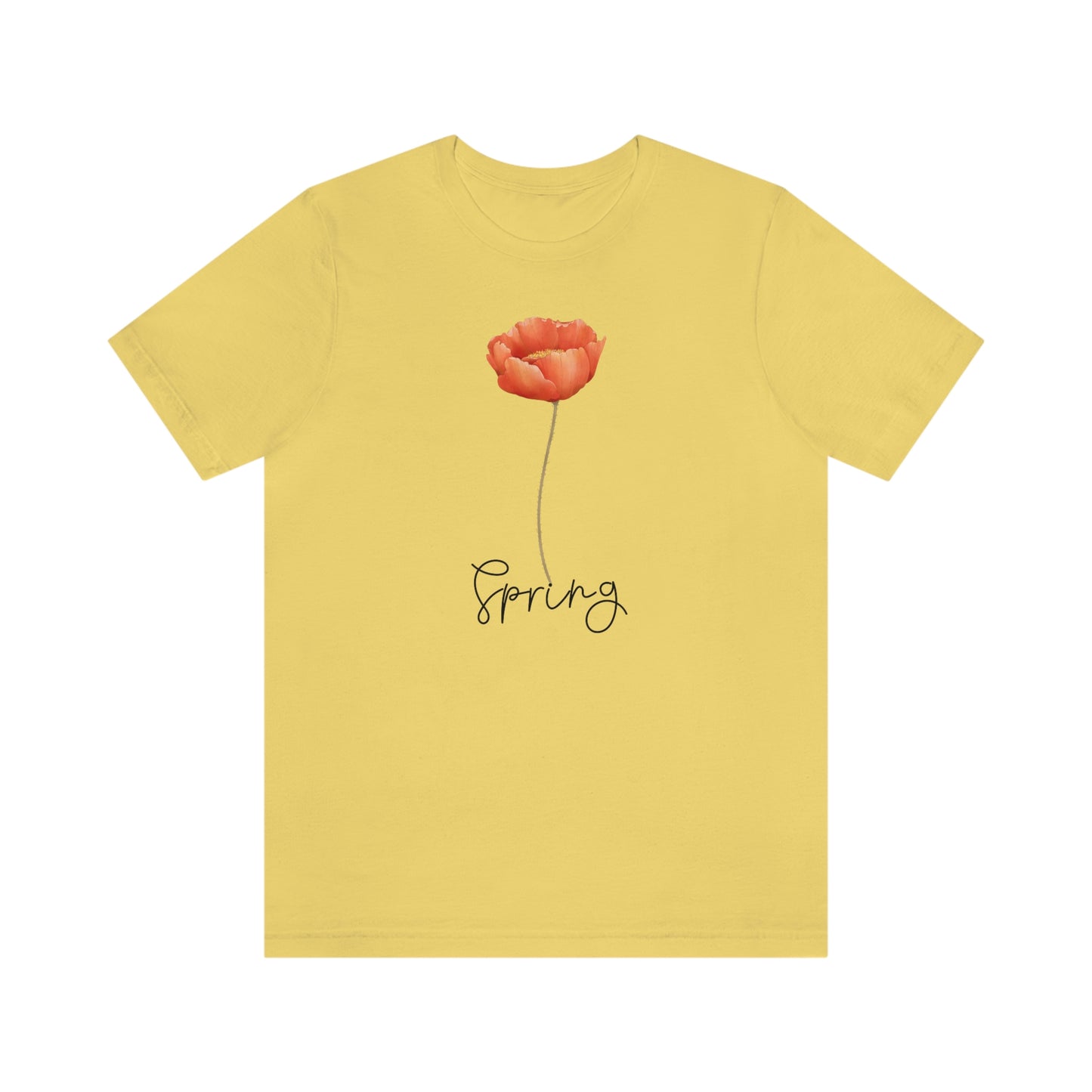Flower T Shirt for Spring T Shirt for Women for Gift Orange Flower Ladies Spring Gift Flower Shirt