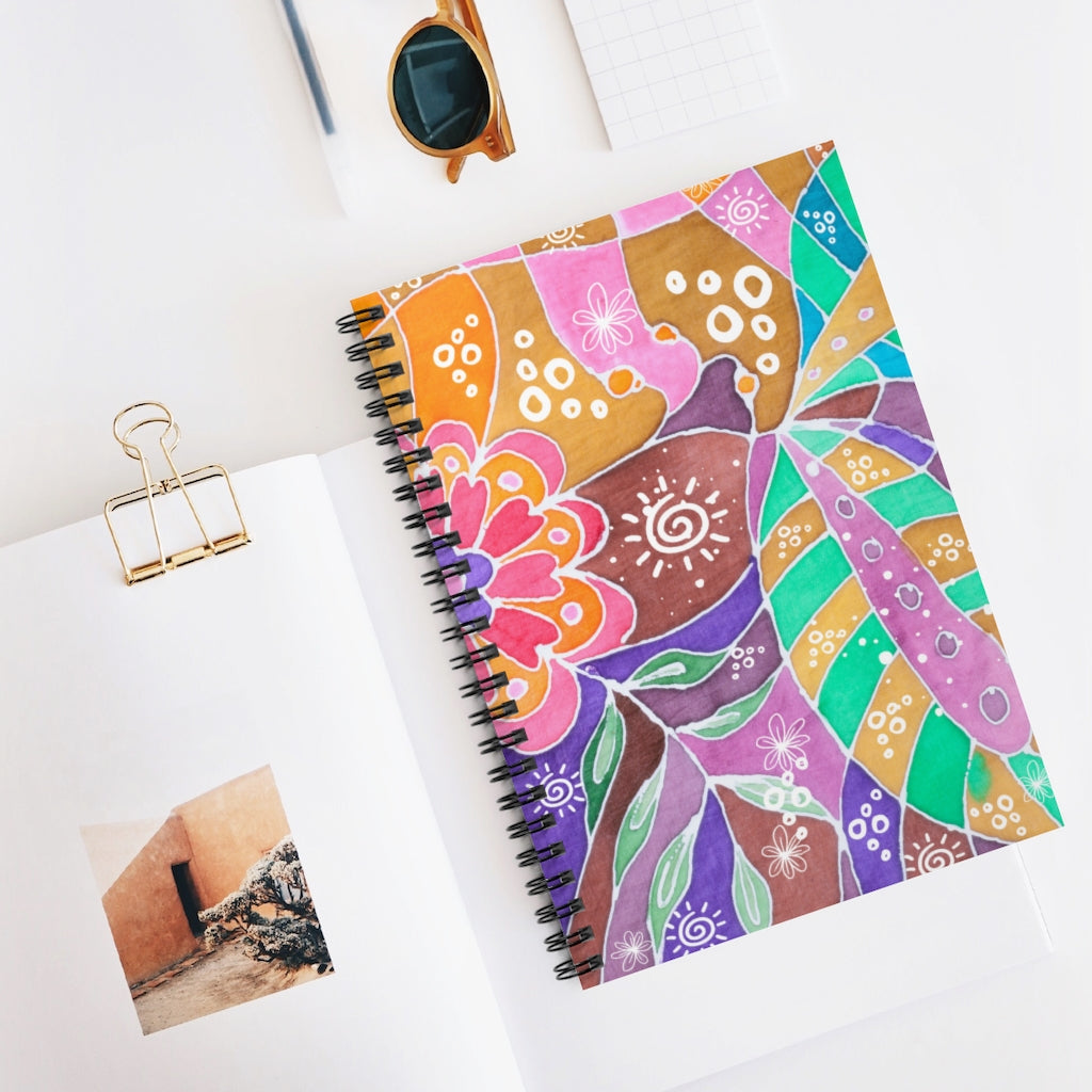 Multicolor Abstract Spiral Notebook