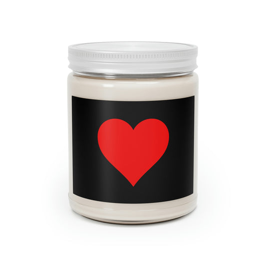 One Heart, One Love Scented Candle, 9oz - Black