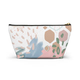 Abstract in Pink and Green Accessory Pouch