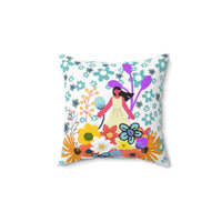 Among The Flowers Square Pillow