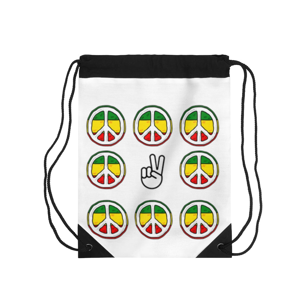 Let Peace Reign Drawstring Bag #3