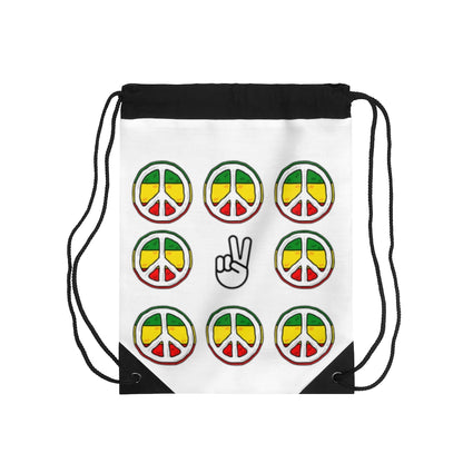 Let Peace Reign Drawstring Bag #3
