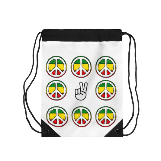 Let Peace Reign Drawstring Bag #3