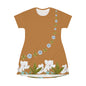 Summer Breeze T-Shirt Dress - Light Brown