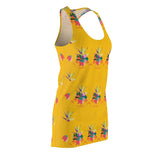 Tropical Pineapple Women's Racerback Dress -Yellow