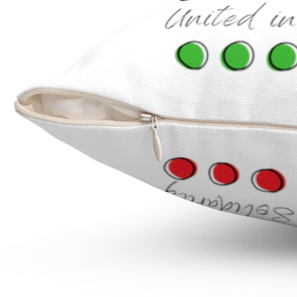 United in Solidarity Square Pillow - White