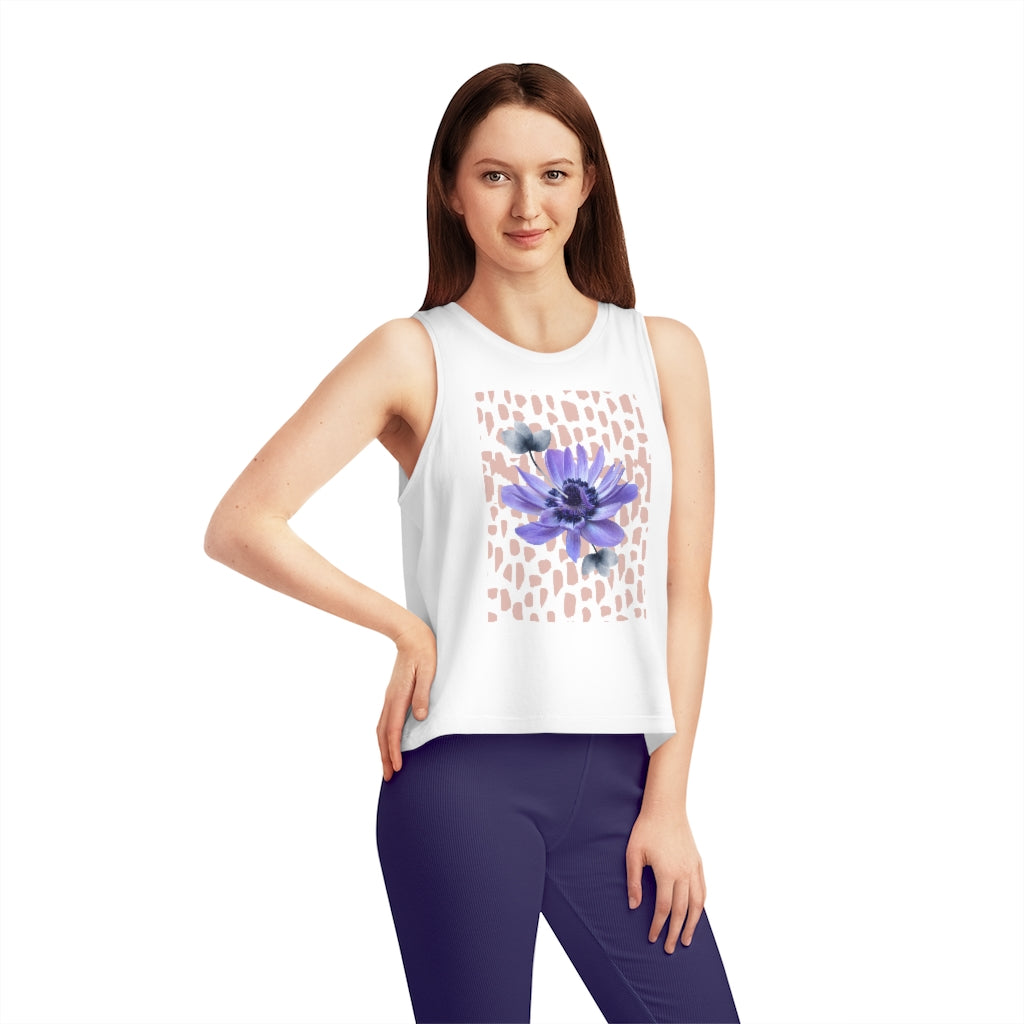 Purple Anemone Women's Cropped Tank