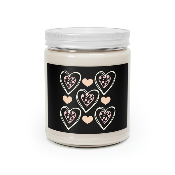 Hearts in Hearts Scented Candle, 9oz - Black