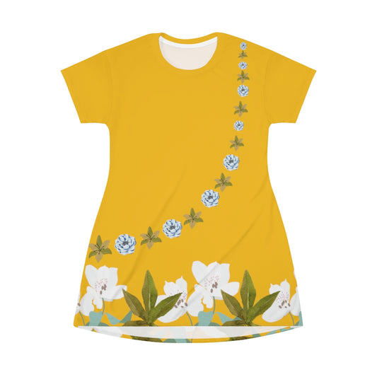 Summer Breeze T-Shirt Dress - Yellow