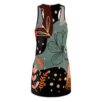 Boho Abstract Racerback Dress for Women for Spring Summer AOP Dress for Ladies Bohemian Style Summer Dress