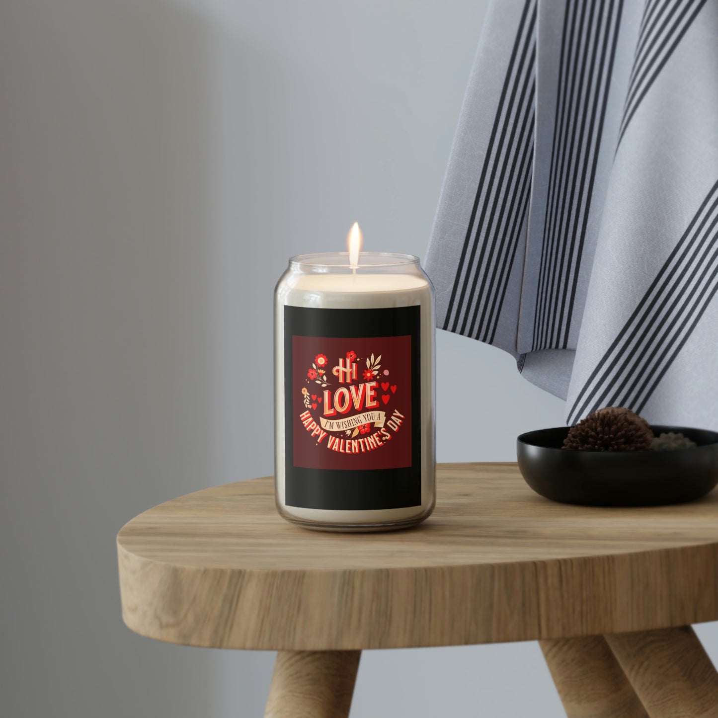 Hi Love Valentine Greeting Scented Candle, 13.75oz