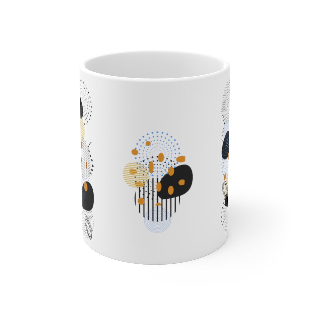 Circles, Bars, and Rocks 11oz Mug - White
