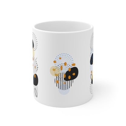 Circles, Bars, and Rocks 11oz Mug - White